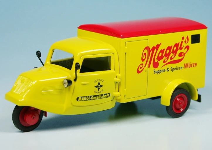 Schuco Tempo Hanseat Dreirad Mit Kofferaufbau "Maggi" 1 Schuco Tempo Hanseat Dreirad Mit Kofferaufbau "Maggi"