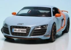Schuco Audi R8 GT (2010) "Gulf Racing" -Mini Auto Verkauf 007226 Schuco Audi R8 GT 2010 Gulf Racing z3