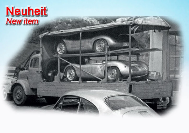 Schuco Mercedes Benz L3500 Pritsche/Plane "Porsche" 1 Schuco Mercedes Benz L3500 Pritsche/Plane "Porsche"