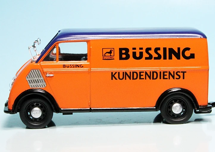 Schuco DKW Schnellaster Kastenwagen Mit Anhänger Und Ladegut "Büssing Kundendienst" 4 Schuco DKW Schnellaster Kastenwagen Mit Anhänger Und Ladegut "Büssing Kundendienst" – Bild 4