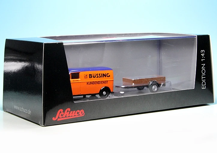 Schuco DKW Schnellaster Kastenwagen Mit Anhänger Und Ladegut "Büssing Kundendienst" 7 Schuco DKW Schnellaster Kastenwagen Mit Anhänger Und Ladegut "Büssing Kundendienst" – Bild 7