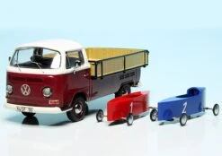 Schuco VW T2a Westfalia-Pritsche Mit Zwei Seifenkisten 9 Schuco VW T2a Westfalia-Pritsche Mit Zwei Seifenkisten -Mini Auto Verkauf 450333800 Schuco VW T2a Westfalia Pritsche mit zwei Seifenkisten z3