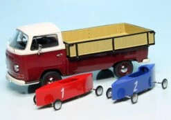 Schuco VW T2a Westfalia-Pritsche Mit Zwei Seifenkisten 10 Schuco VW T2a Westfalia-Pritsche Mit Zwei Seifenkisten -Mini Auto Verkauf 450333800 Schuco VW T2a Westfalia Pritsche mit zwei Seifenkisten z4