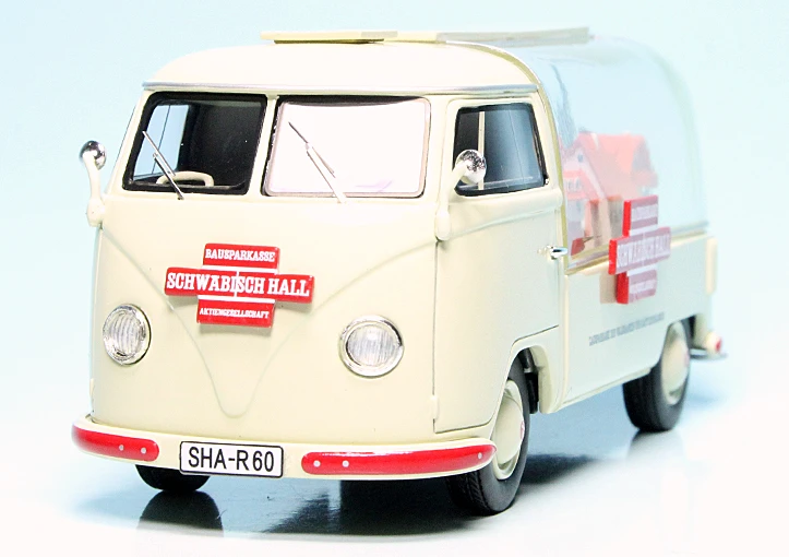 Schuco VW T1a Bulli Werbewagen "Schwäbisch Hall Bausparkasse" 3 Schuco VW T1a Bulli Werbewagen "Schwäbisch Hall Bausparkasse" – Bild 3