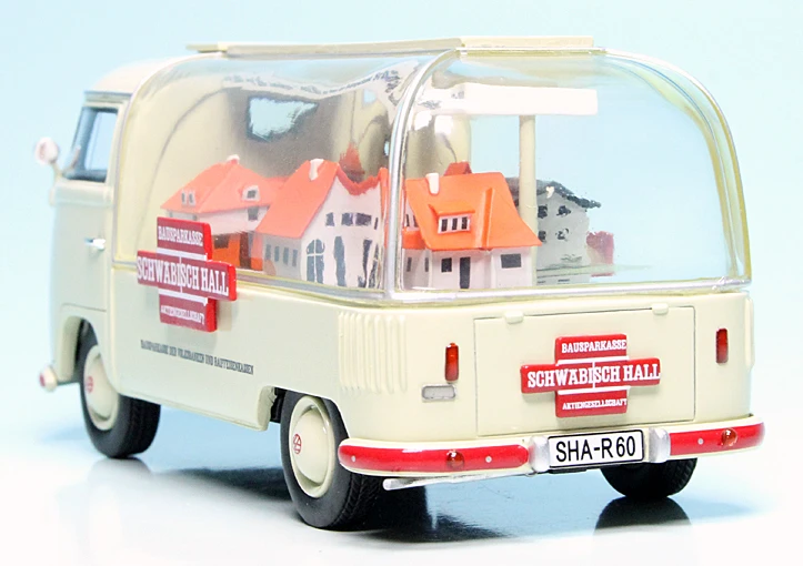 Schuco VW T1a Bulli Werbewagen "Schwäbisch Hall Bausparkasse" 6 Schuco VW T1a Bulli Werbewagen "Schwäbisch Hall Bausparkasse" – Bild 6