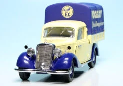 Schuco Mercedes Benz 170V Pritsche/Plane "Vogeley Puddingpulver" -Mini Auto Verkauf 901145 schuco mercedes benz 170v pritscheplane vogeley puddingpulver 2