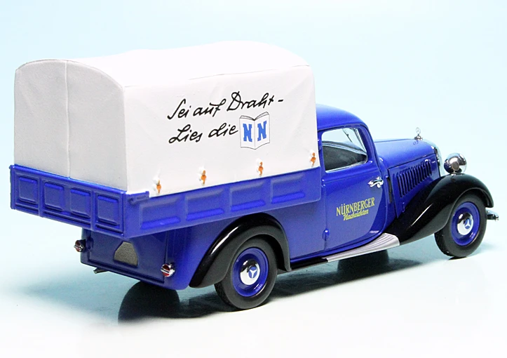 Schuco Mercedes Benz 170V Pritsche/Plane "Nürnberger Nachrichten" 2 Schuco Mercedes Benz 170V Pritsche/Plane "Nürnberger Nachrichten" – Bild 2