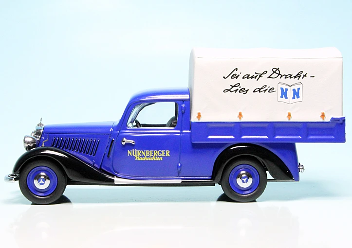 Schuco Mercedes Benz 170V Pritsche/Plane "Nürnberger Nachrichten" 5 Schuco Mercedes Benz 170V Pritsche/Plane "Nürnberger Nachrichten" – Bild 5