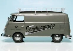 Schuco VW T1 Bulli Kastenwagen "Deutsche Bundespost Schnellbautrupp" -Mini Auto Verkauf 902072 Schuco VW T1 Bulli Kastenwagen Deutsche Bundespost Schnellbautrupp z5