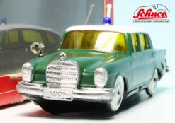 Schuco Mirakocar 1001/1P (355101) / Mercedes Benz 220SE Heckflosse "Polizei" -Mini Auto Verkauf mmg0335 schuco mirakocar 10011p 355101 mercedes benz 220se heckflosse polizei 2