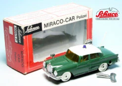 Schuco Mirakocar 1001/1P (355101) / Mercedes Benz 220SE Heckflosse "Polizei" -Mini Auto Verkauf mmg0335 schuco mirakocar 10011p 355101 mercedes benz 220se heckflosse polizei 8